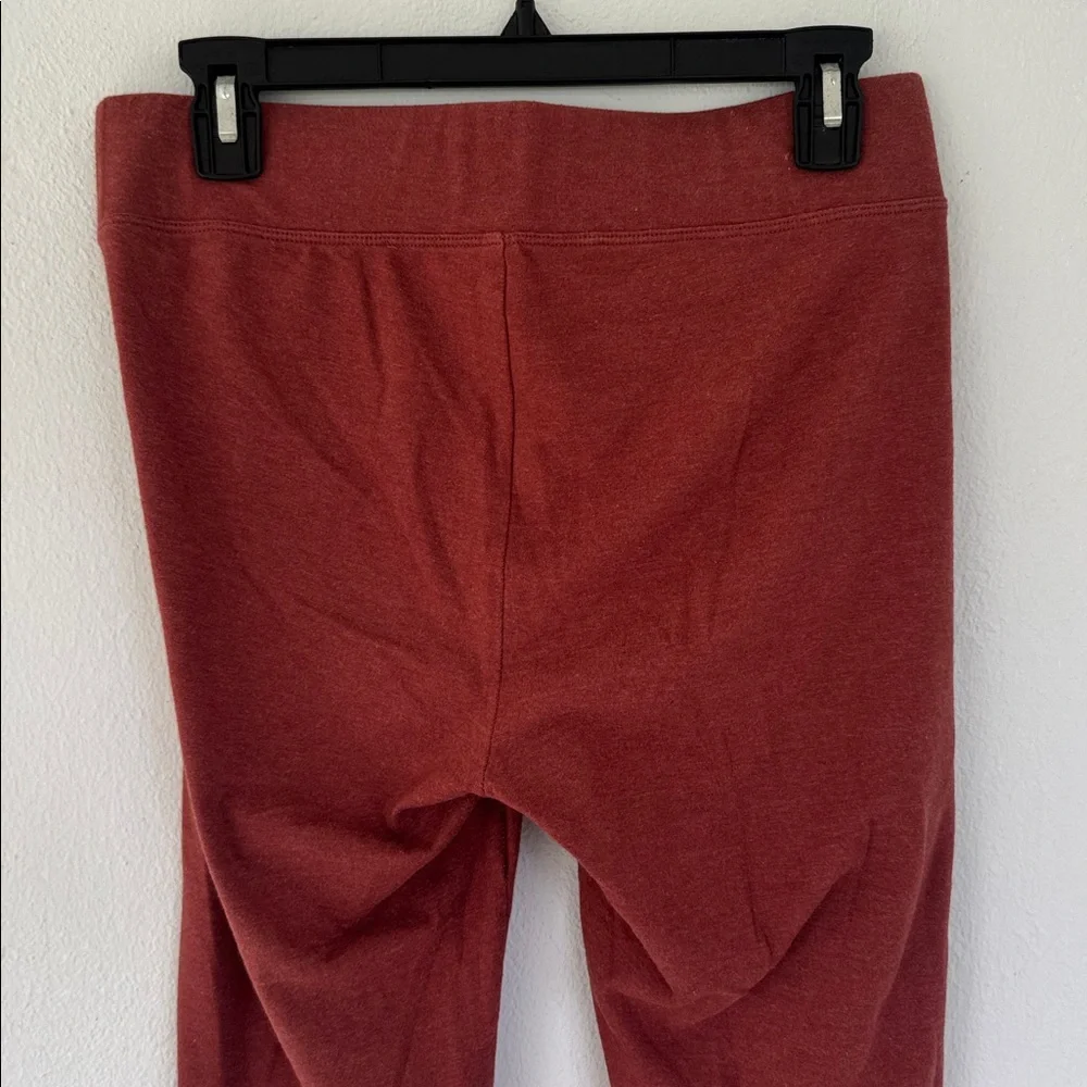 Sonoma dark red rust stretch high rise crop length leggings size medium